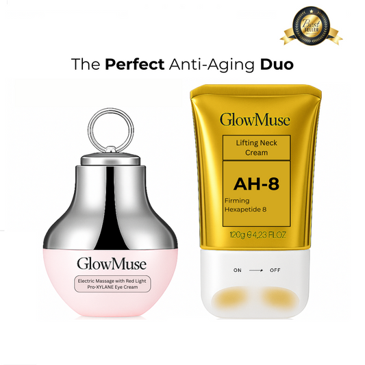 GlowMuse™ AH8 Lifting Firming Cream + Red Light Massage Eye Cream  (Lifting & Tightening Set)